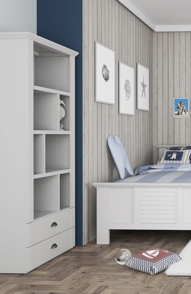 Regal Bücherregal Standregal Wohnzimmer weiß 75cm Bild 1