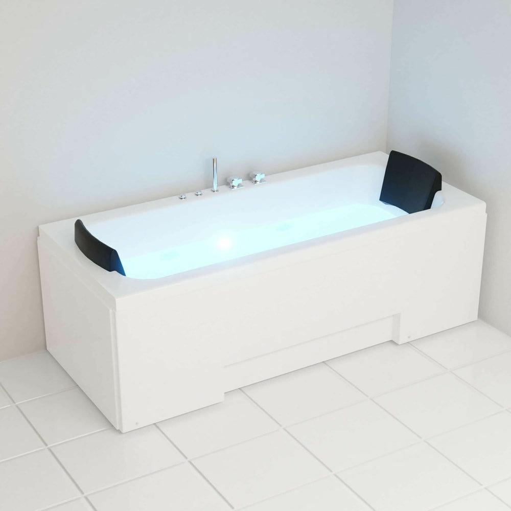 XXL Luxus LED Whirlpool Badewanne SET 170x75 +Hydrojet Eckwhirlpool Modell 2024 v2 Bild 1