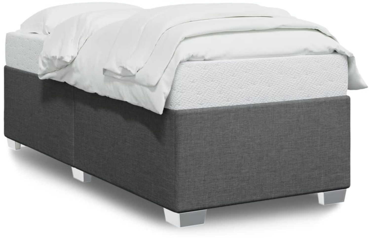 vidaXL Bettgestell ohne Matratze Dunkelgrau 90x200 cm Stoff 3284444 Bild 1