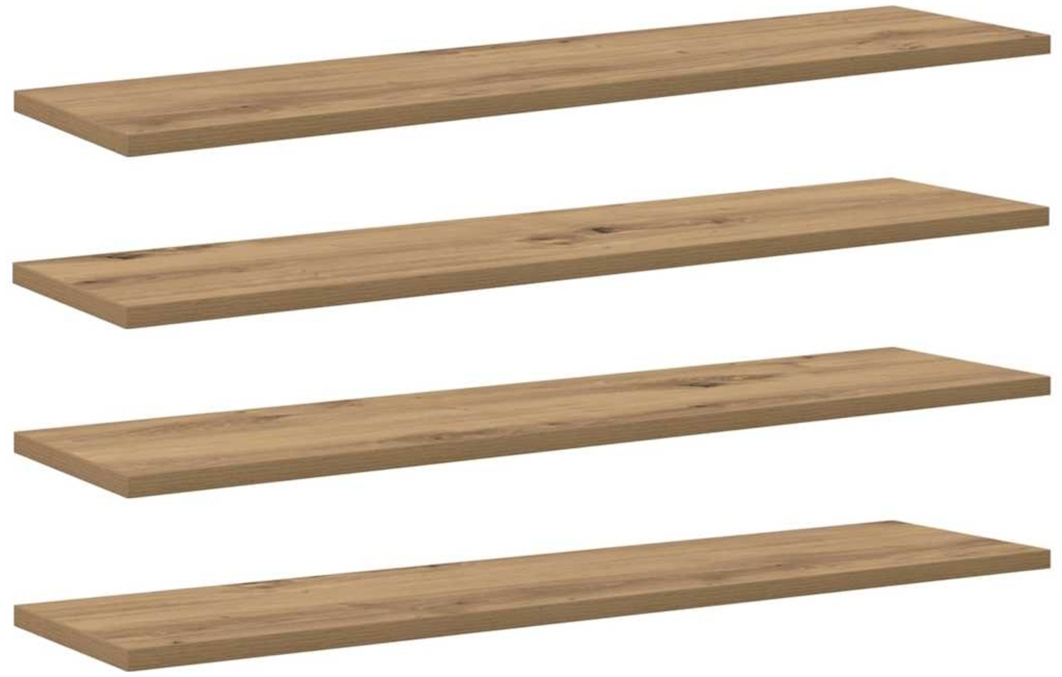 vidaXL Regalbrett 4 pcs Braun 80 x 20 x 1,5 cm Holzwerkstoff 875058 Bild 1