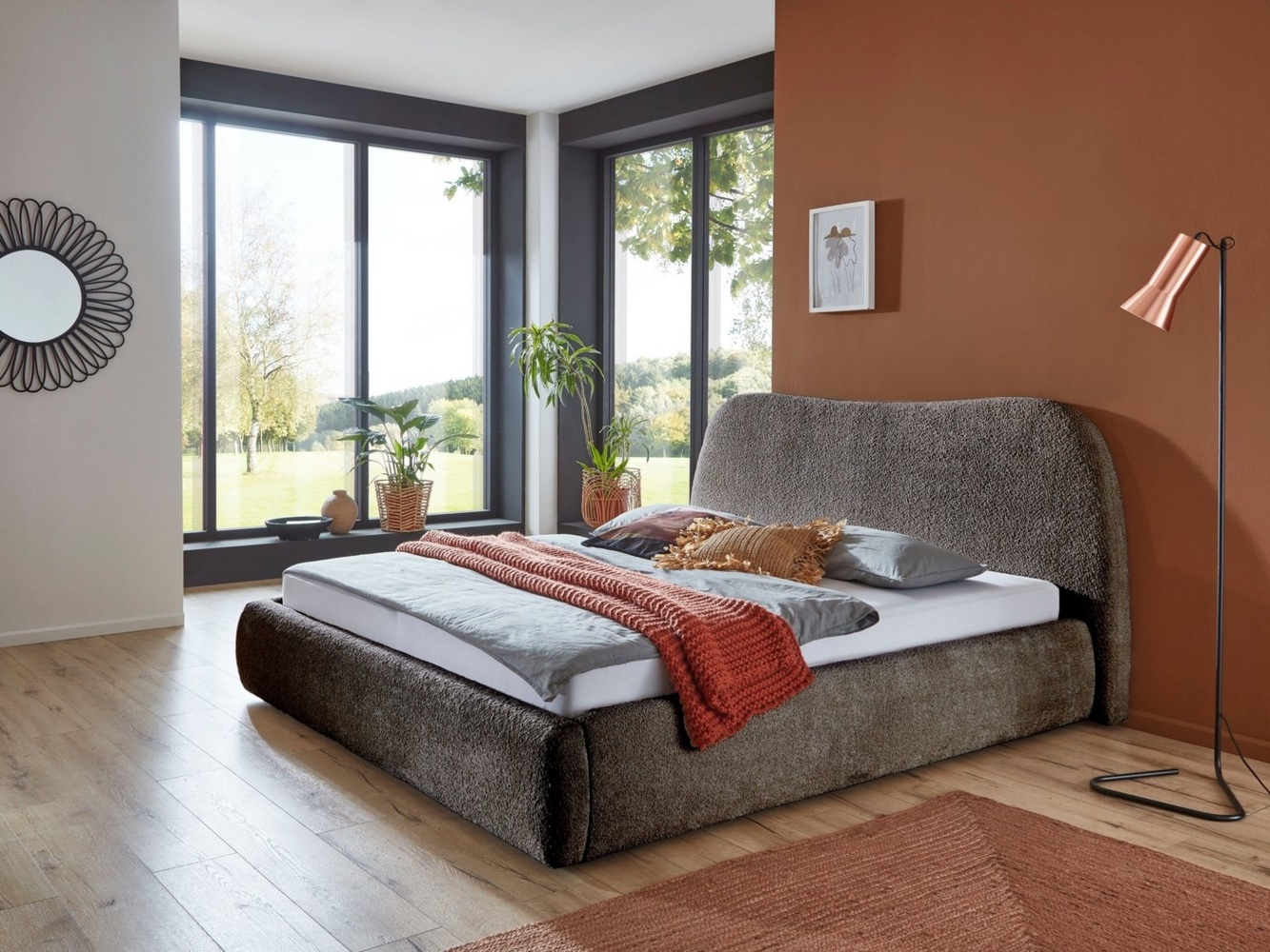 ATLANTIC home collection Polsterbett Sophie, mit oder ohne Stauraum, hochwertiger Bouclé-Bezug Bild 1