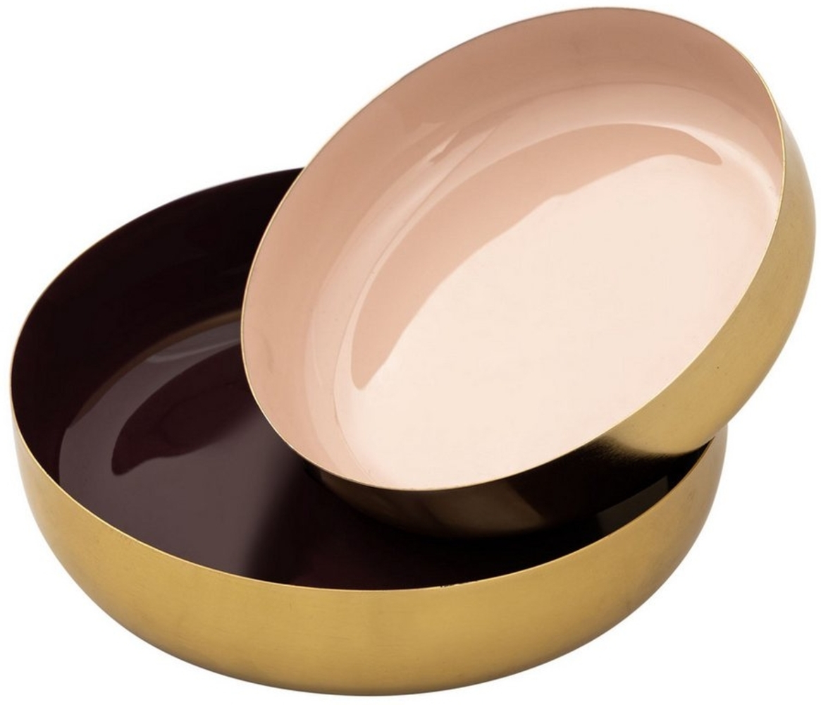 Amagohome Snackschale Dekoschale gold Knabberschale Deko Schalen silber Apfel Stern Ginkgo B, Aluminium, Metall Bild 1