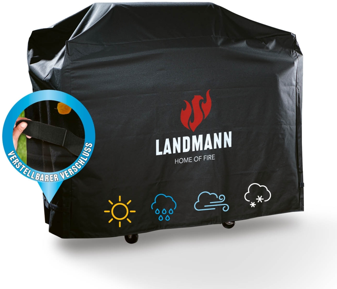 LANDMANN Wetterschutzhaube Premium - 62 x 148 x 120 cm - schwarz Bild 1