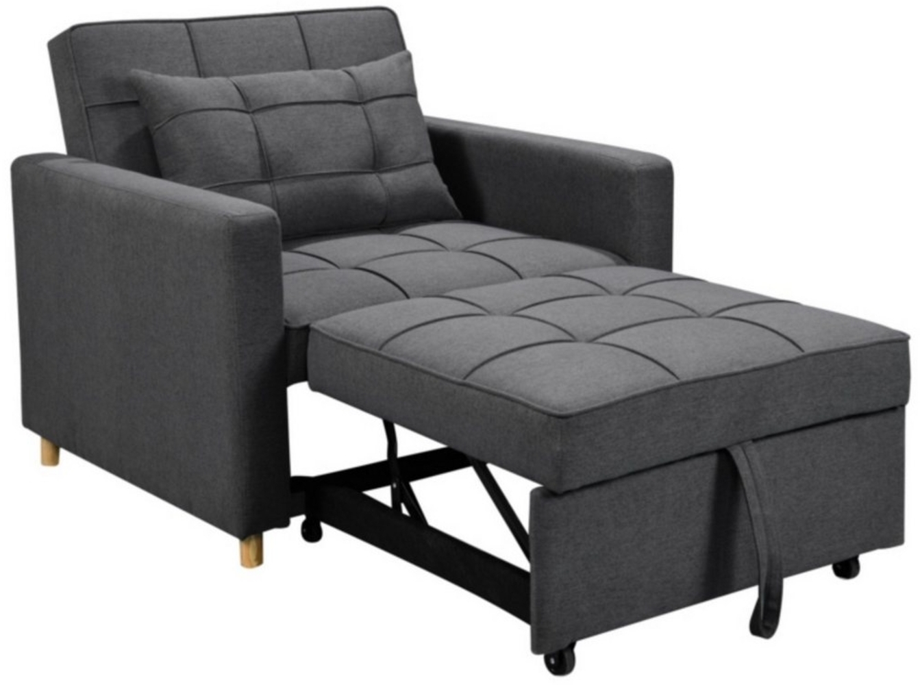 Happy Home Schlafsofa Schlafsessel Sofabett mit Kissen Gästebett Lounge Sessel für Wohnung Bild 1