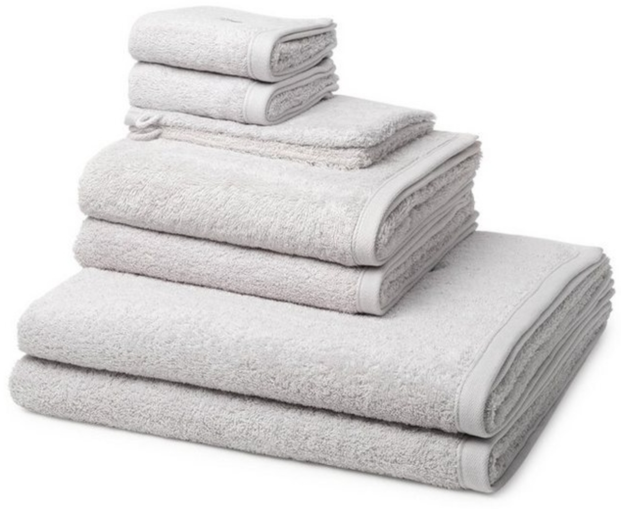 Ross Vita 8 tlg. Frottier-Set - 2 X Handtuch (50 X 100cm), 2 X Duschtuch (70 X 140cm), 2 X Gästetuch (30 X 50cm), 2 X Waschhandschuh (16 X 22cm) - 520 g/m2 - Silber Bild 1