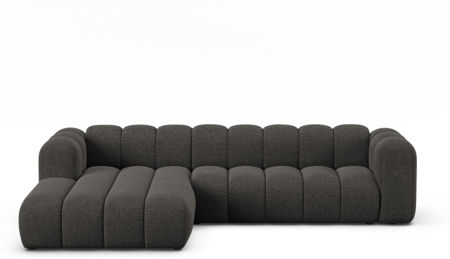 Micadoni Modulares Ecksofa Lupine 4-Sitzer Links Chenille Eden Dunkelgrau Bild 1