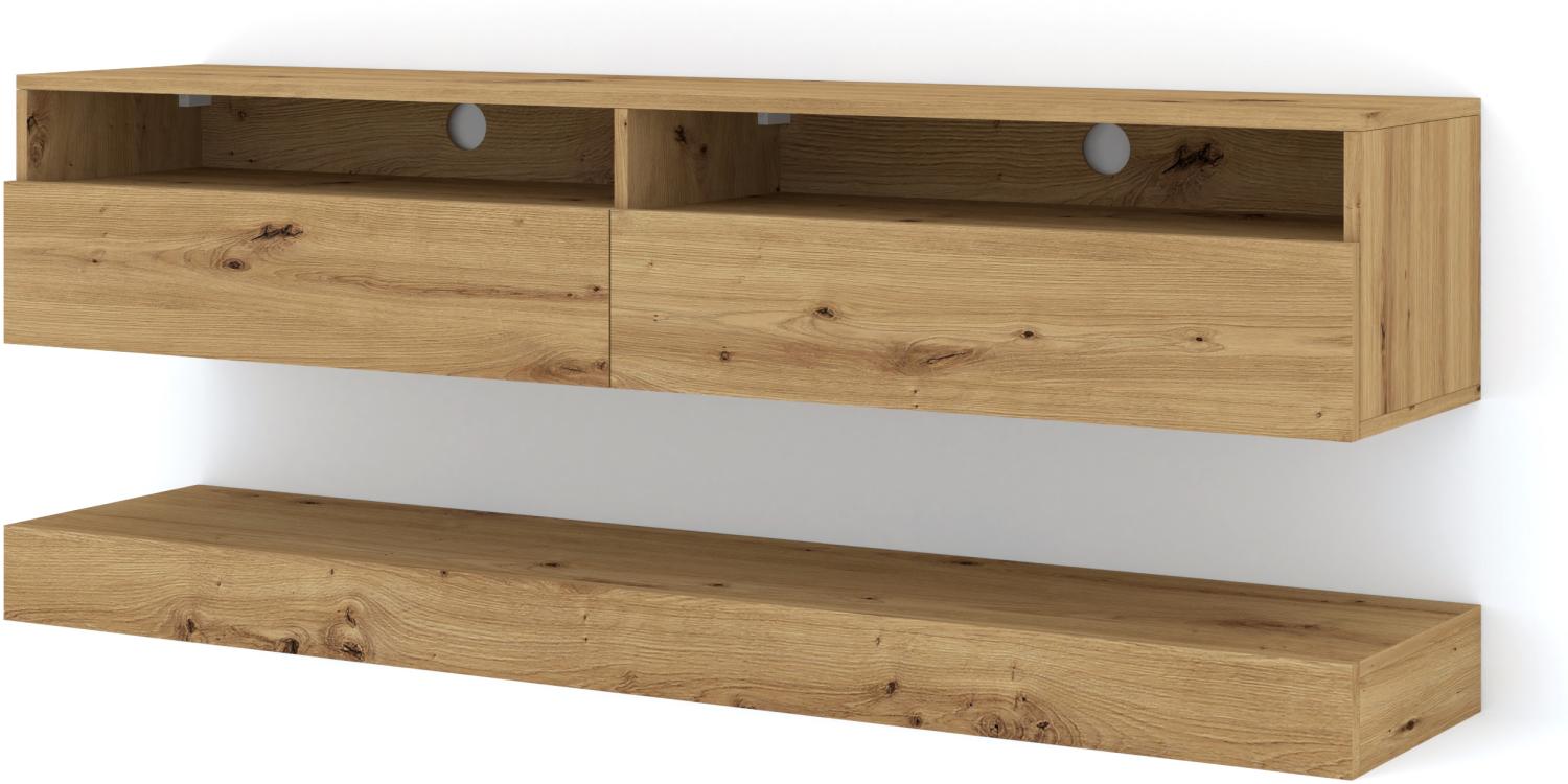 TV-Schrank DUO 160 cm hängend aus Artisan-Eiche Bild 1