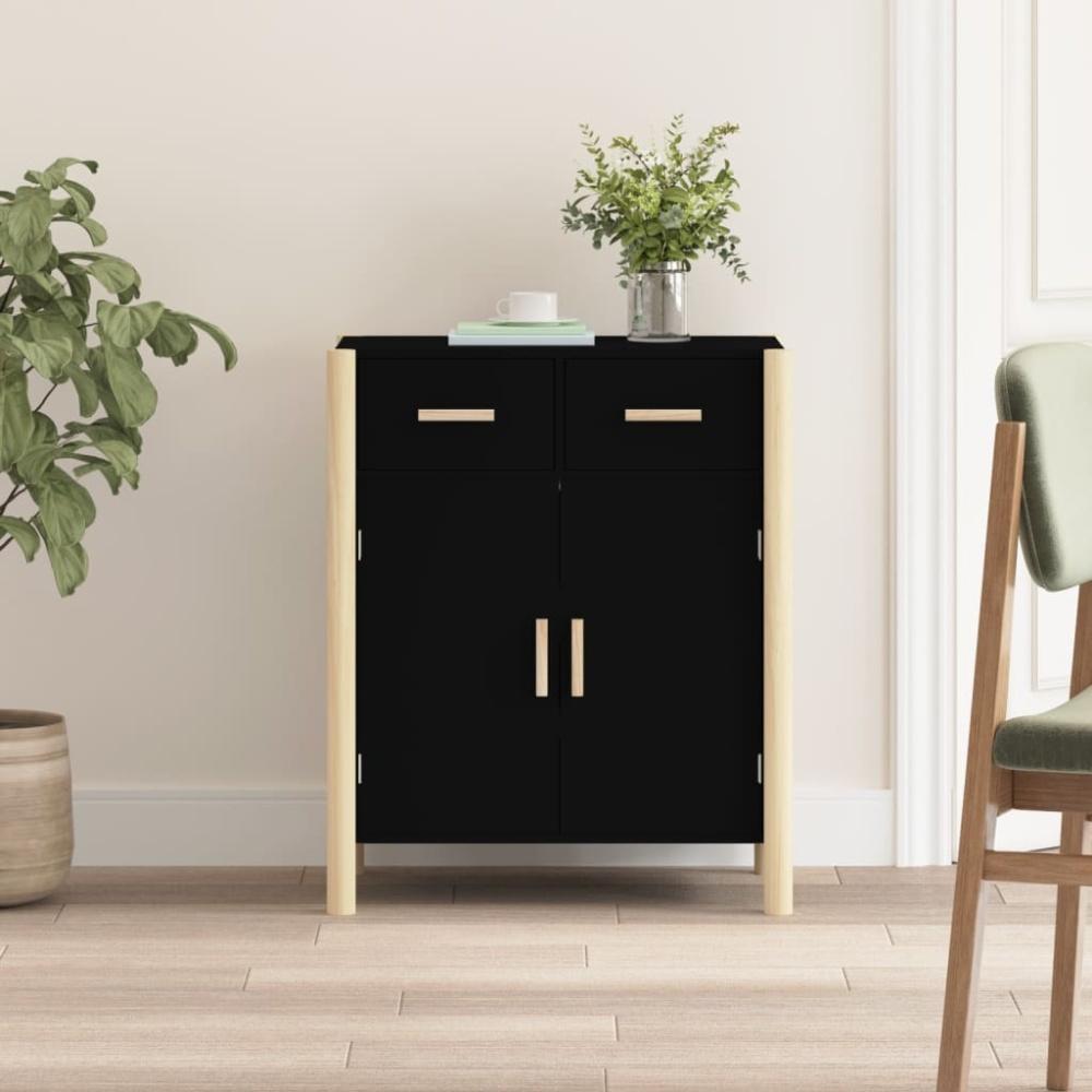 vidaXL Sideboard Schwarz 62x38x75 cm Holzwerkstoff 345676 Bild 1