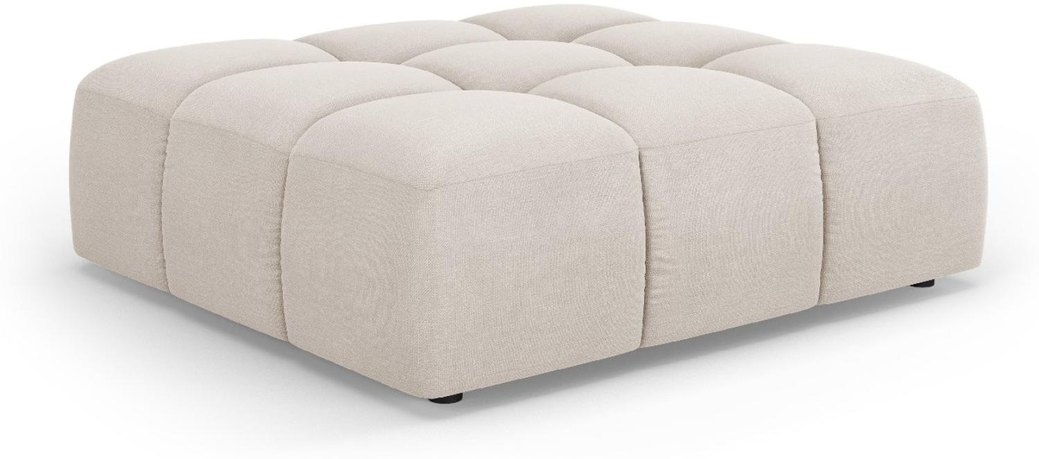 Micadoni Hocker Serena Strukturierter Stoff, Beige Bild 1