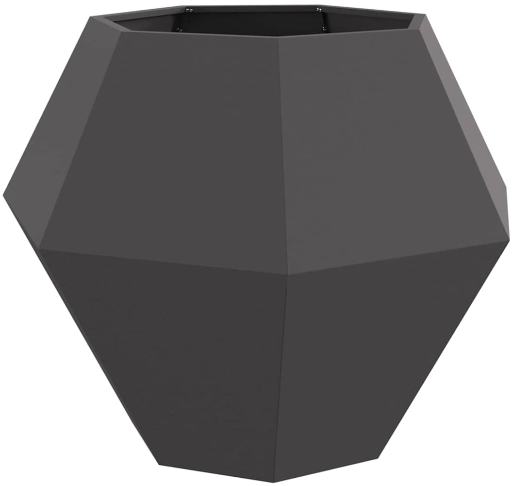 vidaXL Pflanzkübel Schwarz 100 x 100 x 80 cm Stahl 884024 Bild 1