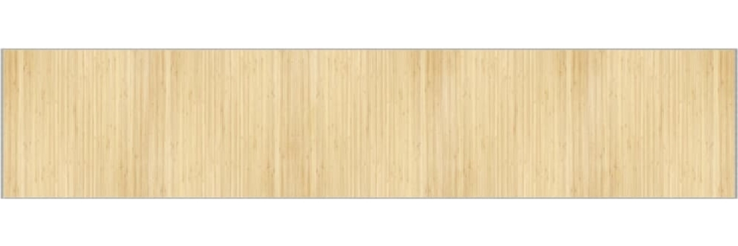 vidaXL Teppich Rechteckig Hell Natur 100x1000 cm Bambus 376969 Bild 1