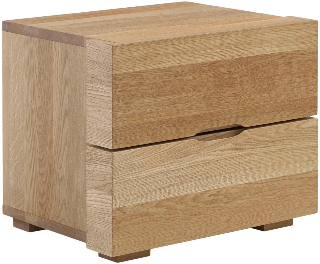 Dico Massivholz Nachttisch Select, Wildeiche, 2 Schubladen 60 Wildeiche Honig geölt Bild 1
