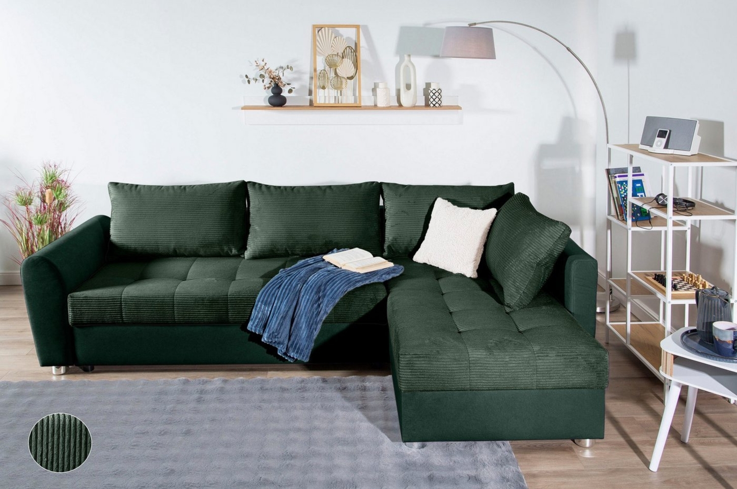 COLLECTION AB Ecksofa JANA XL-Sofa L-Form, inkl. Bettfunktion, Bettkasten und Bonnelfederkern Bild 1