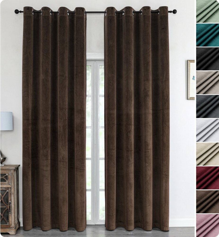 Beautex Verdunkelungsvorhang Samt Vorhang Ösen Gardine Velvet blickdicht abdunkelnd, Ösen (1 St), abdunkelnd Bild 1