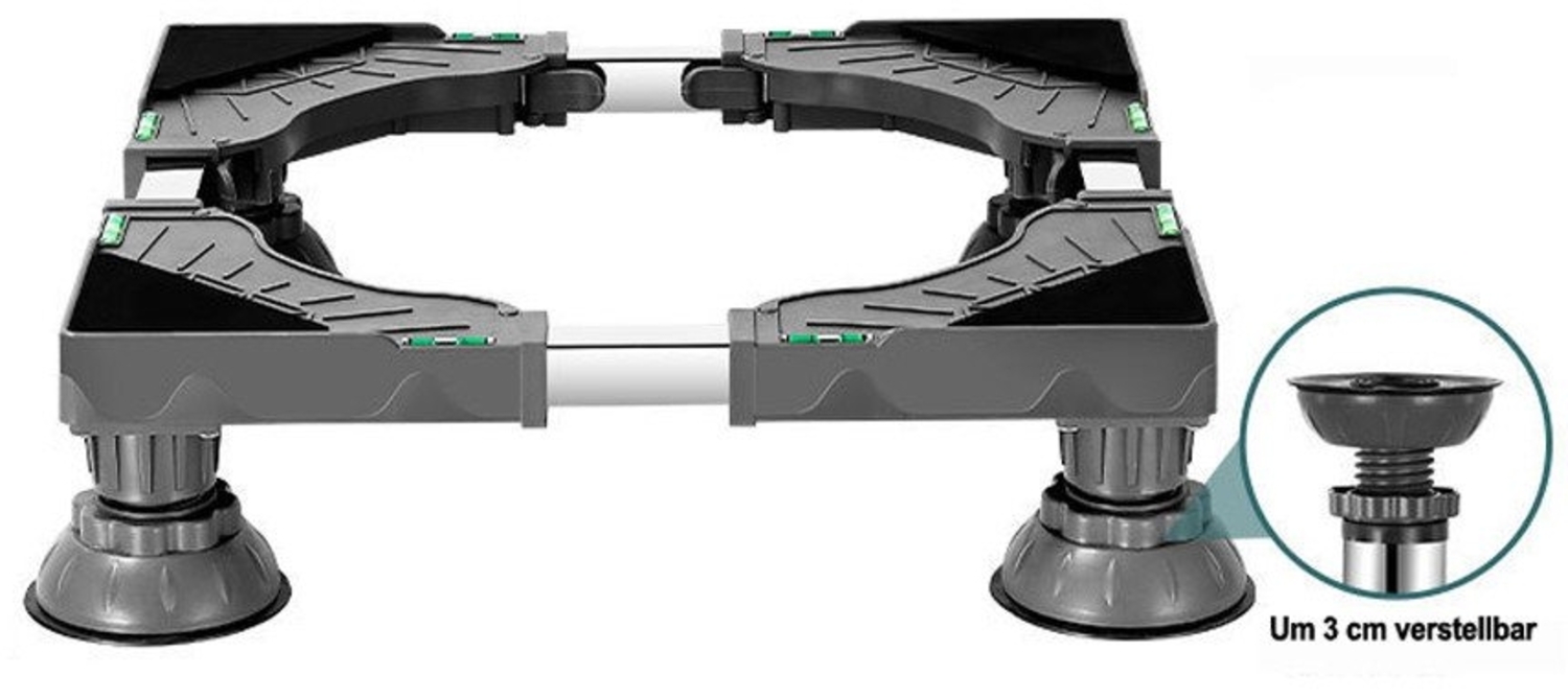 OBOSOE Waschmaschinenuntergestell Waschmaschinenuntergestell mit vibrationsdämpfenden Füßen, 5 verschiedene Größen, für Waschmaschinen, Kühlschränke und mehr Bild 1