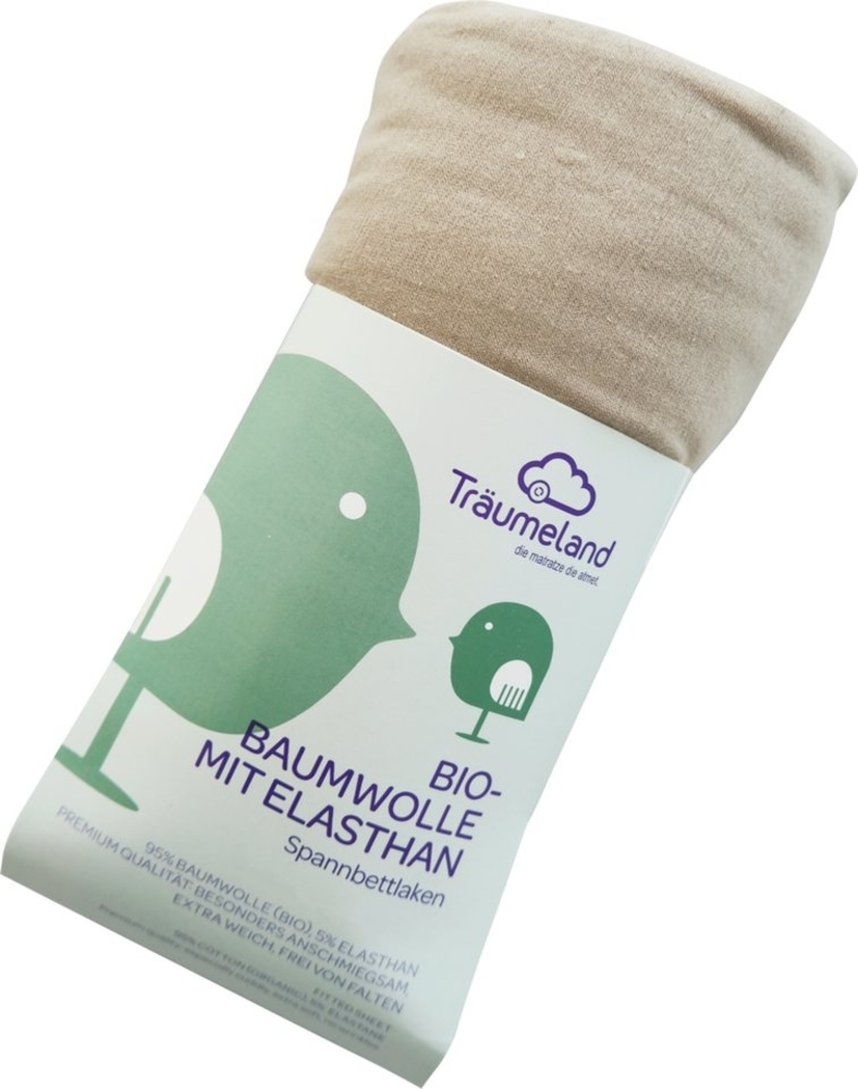 Träumeland Spannbettlaken Bio-Baumwolle anthrazit 40 x 90 cm Bild 1