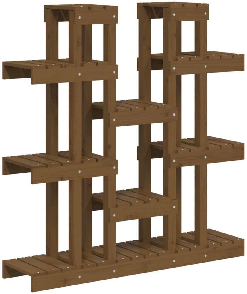 vidaXL Pflanzenständer Honigbraun 104,5x25x109,5 cm Massivholz Kiefer 822095 Bild 1