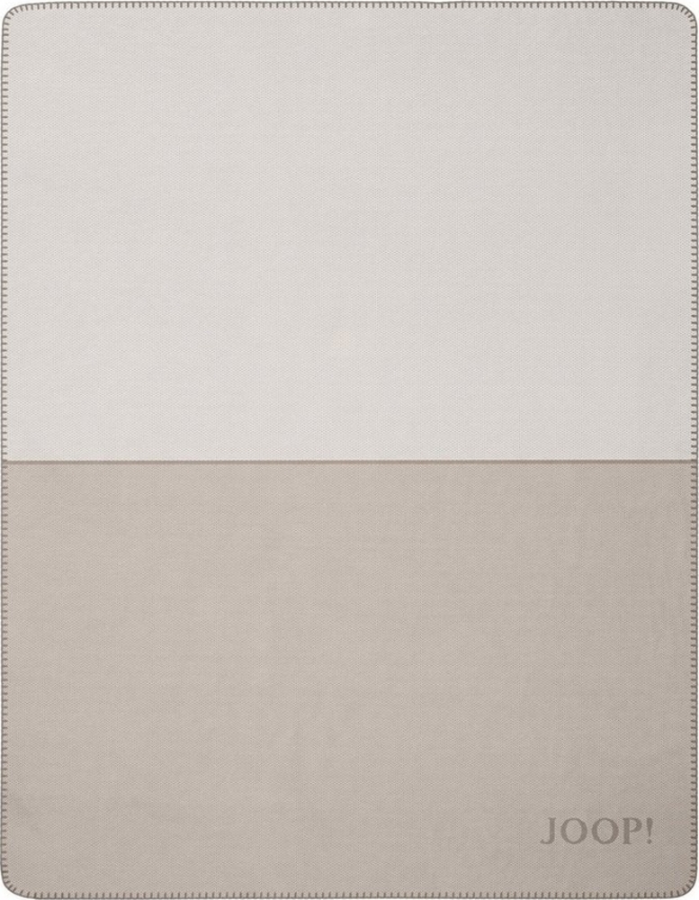 Wohndecke Limit, 150 x 200 cm, Beige, Rauchfarben, JOOP!, mit Zierstich, Made in Germany Bild 1