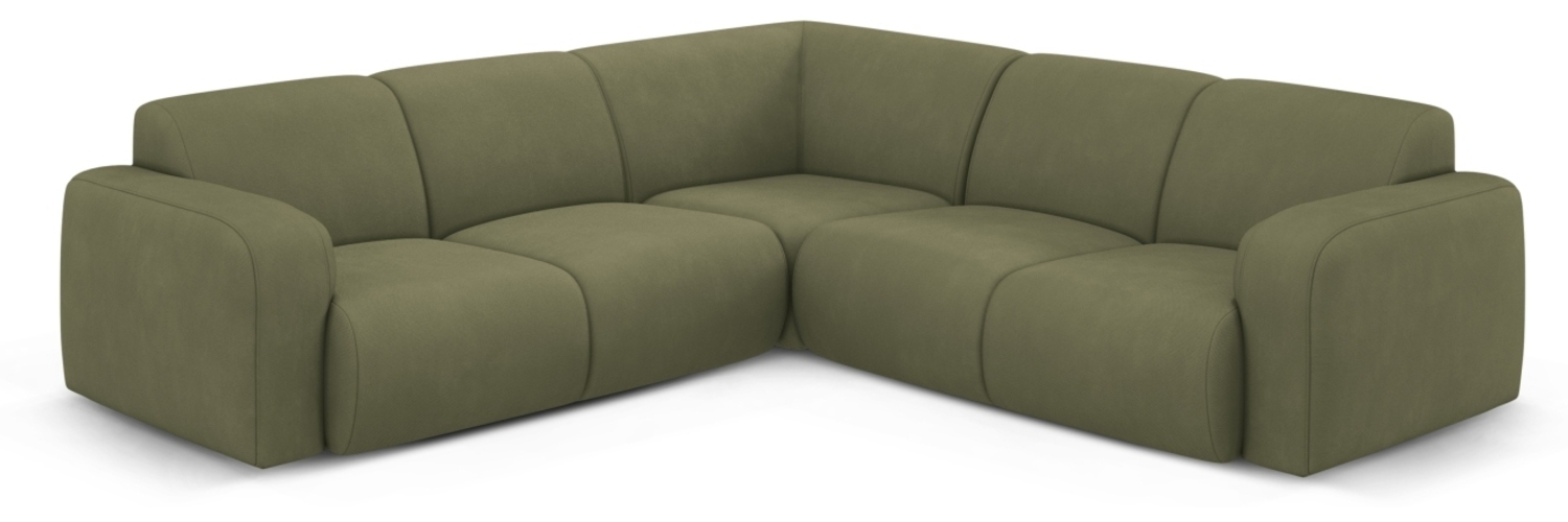 Micadoni Ecksofa Molino 5-Sitzer Chenille Rebel Hellgrün Bild 1
