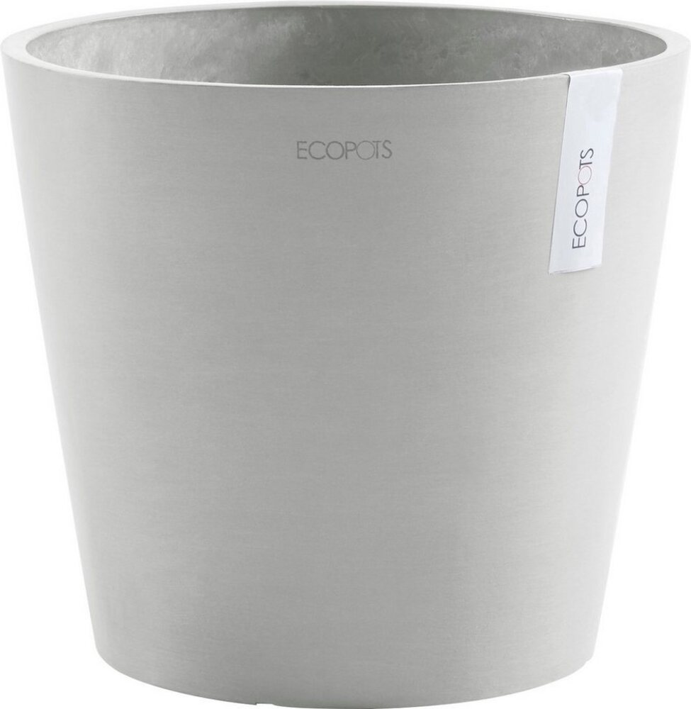 ECOPOTS Blumentopf AMSTERDAM White Grey, BxTxH: 40x40x35 cm, mit Wasserreservoir Bild 1