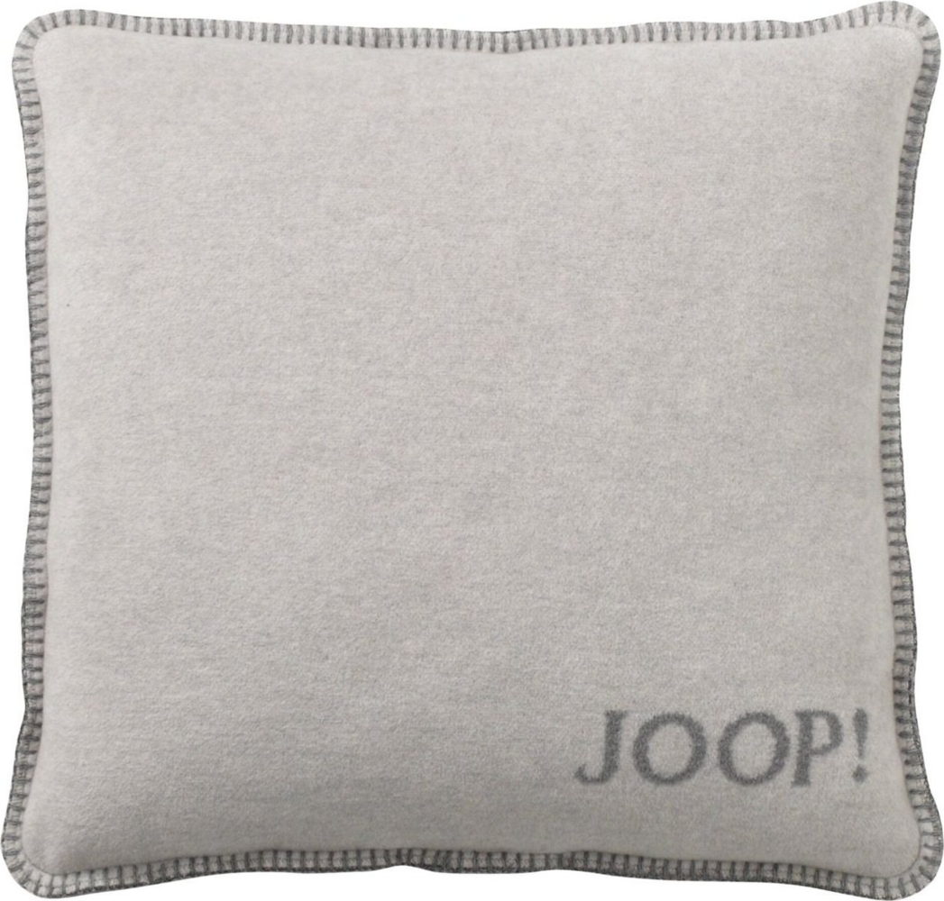 Joop Kissen Dekokissen 50x50 cm Zierstich Kissen UDF Hellgrau-Graphit Bild 1