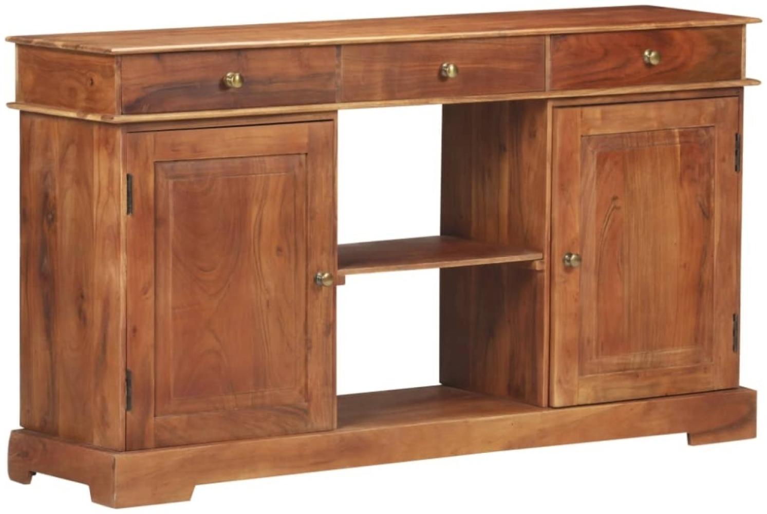 vidaXL Sideboard 135x35x75 cm Akazienholz Massiv 323543 Bild 1