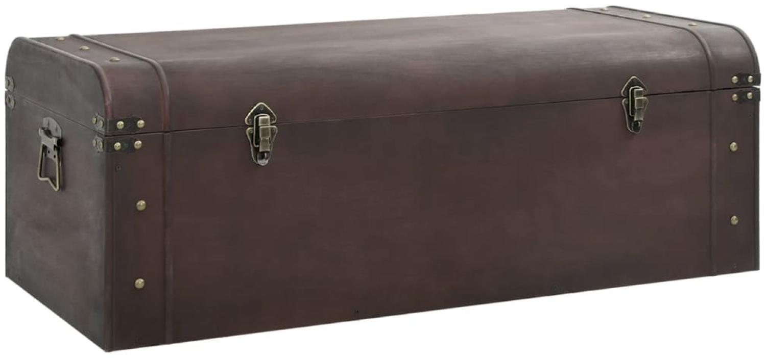 vidaXL Schatztruhe mit Riegeln Dunkelbraun 110x50x39,5 cm Sperrholz 4010550 Bild 1