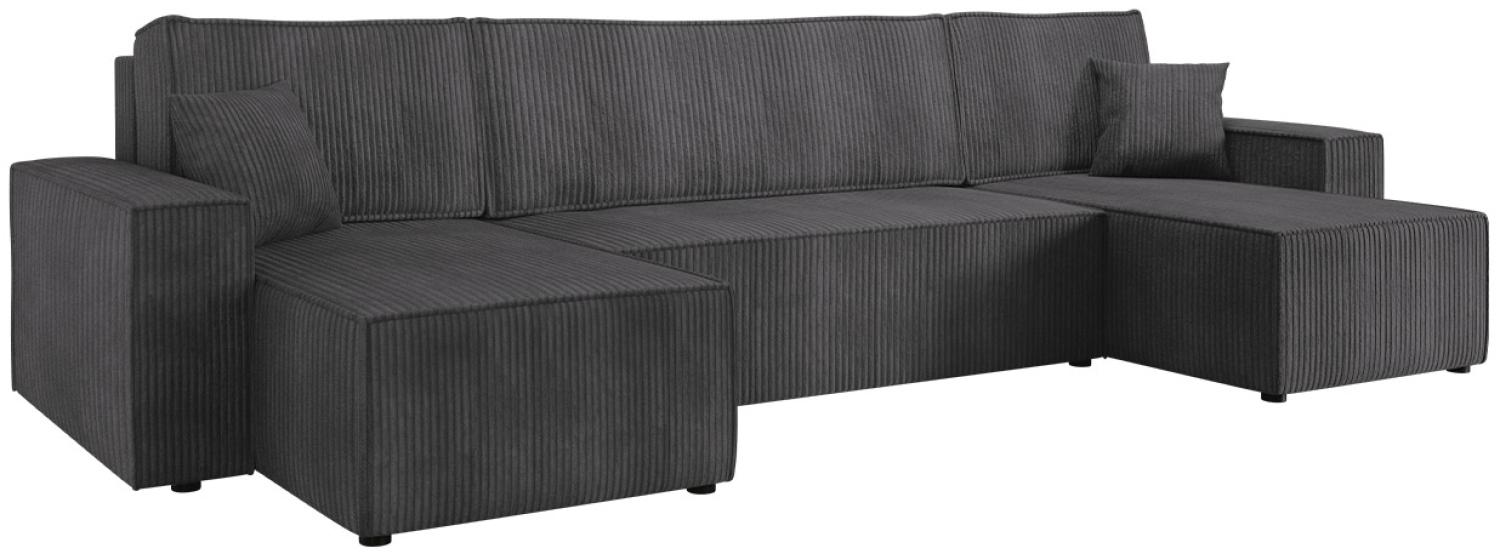 Ecksofa Kobaro U Cord (Farbe: Poso 22) Bild 1