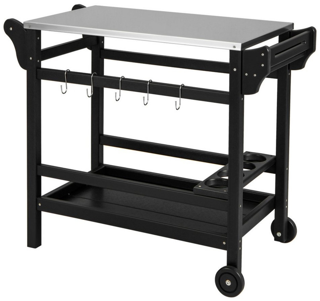 COSTWAY Grillablagetisch, Grillwagen,Beistelltisch auf Rollen, outdoor Bild 1