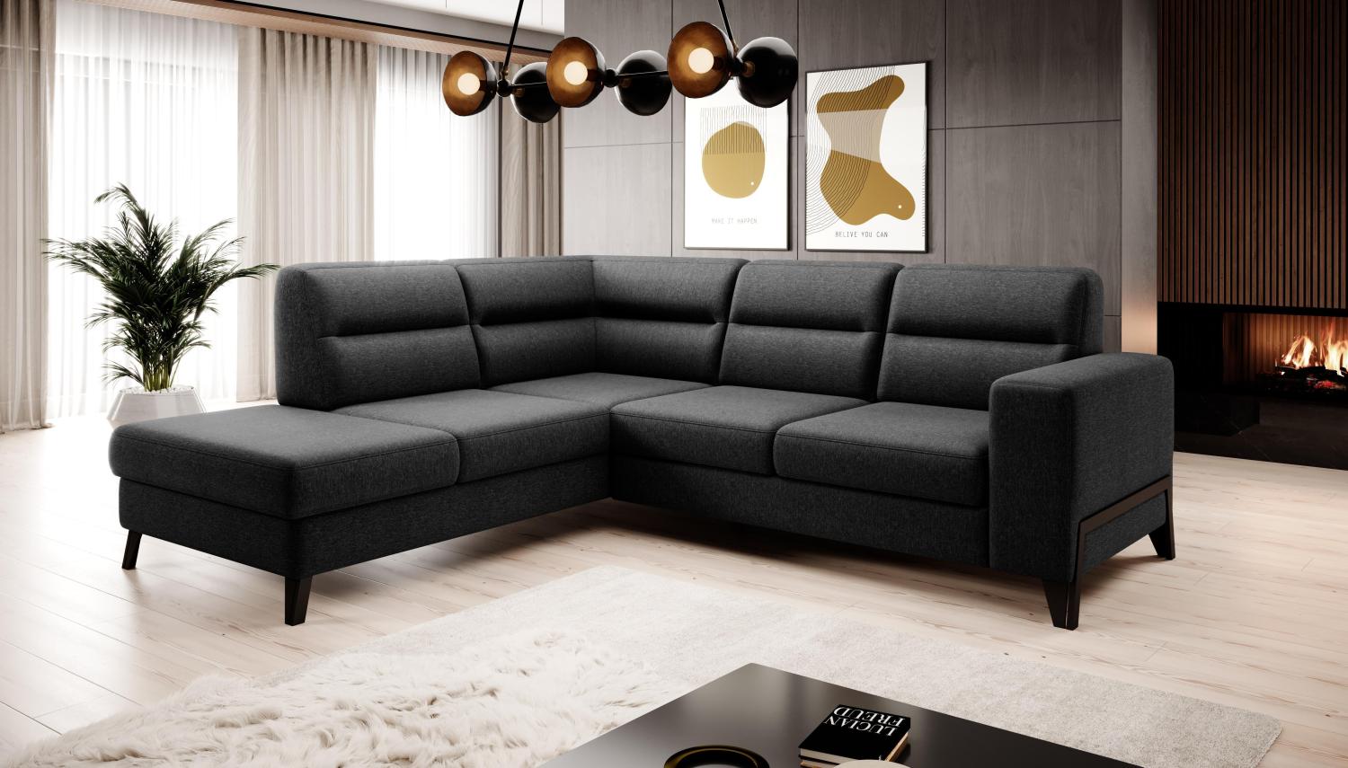 Wohnideebilder Cassara Schwarz Ecksofas & Eckcouches Bild 1