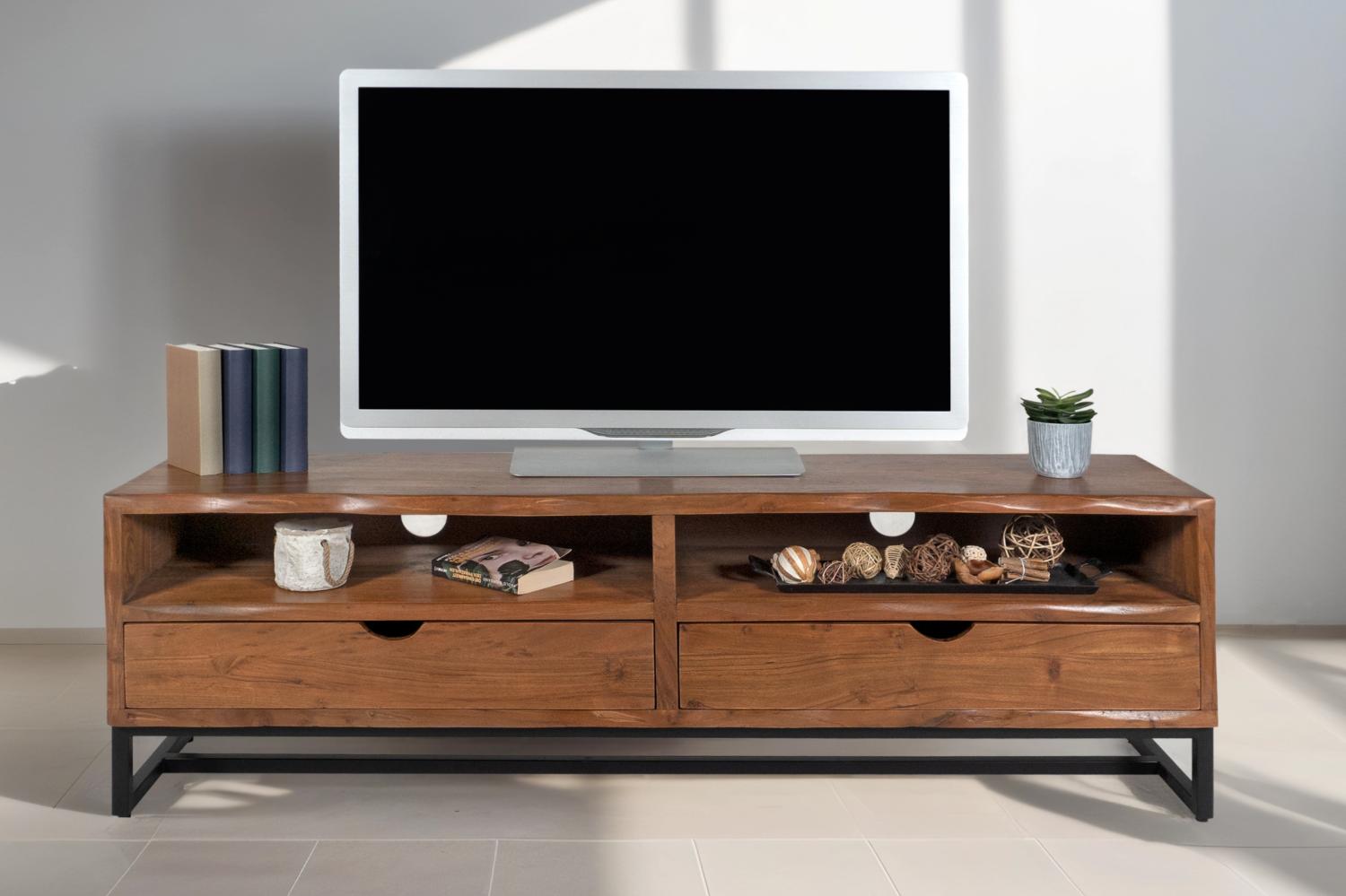 Lowboard TV-Board Akazienholz nussbaumfarben massiv 160 x 50 cm Sukhothai 134967134 Bild 1