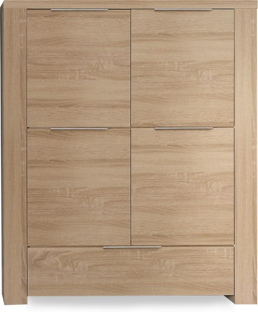 Highboard Calvin 5 Eiche Sonoma 134x156x50cm Schrank Wohnzimmerschrank Bild 1