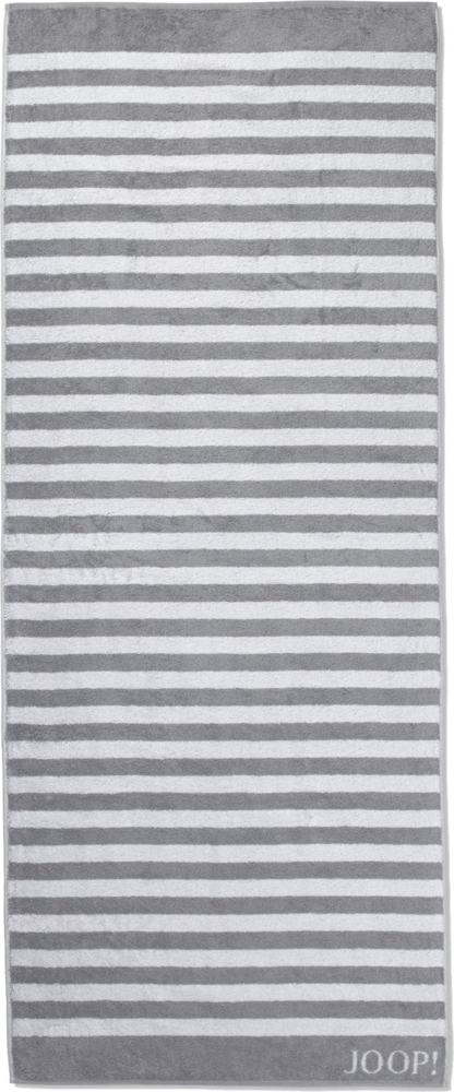 JOOP! Saunatuch - Classic Stripes Frottierkollektion - Walkfrottier Grau 80x200cm Bild 1