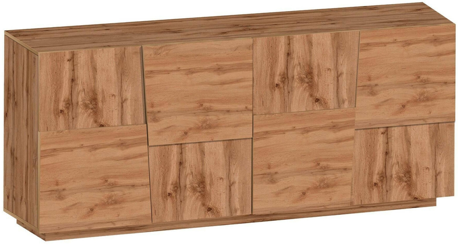 Dmora Kommode Arda, Wohnzimmer-Buffet, modernes Wohnzimmer-Kommode mit 4 Türen, 200x44x86 cm, Eiche Bild 1