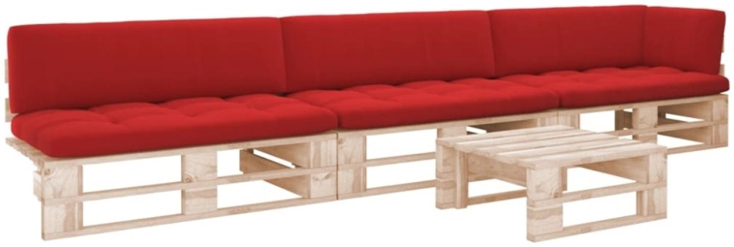 vidaXL 4-tlg. Paletten-Lounge-Set mit Kissen Imprägniertes Kiefernholz Bild 1