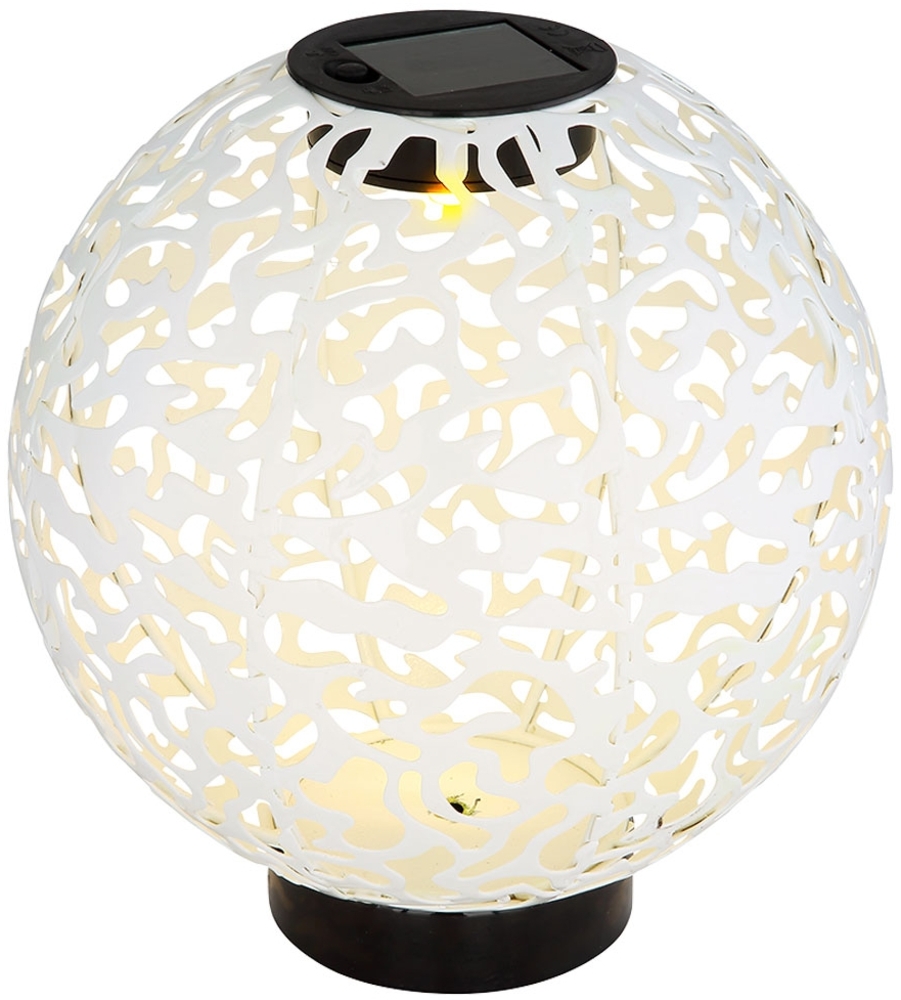 LED Solarleuchte, Kugel Geflecht, Betonoptik, 20 cm Bild 1