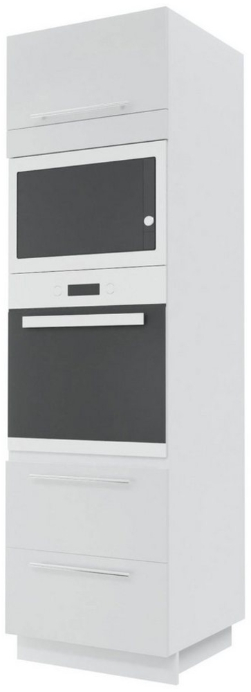Backofenumbauschrank Essen 60x59x207cm Teilauszug weiß Front schwarz (ES-D14/RU/2M-284) Bild 1