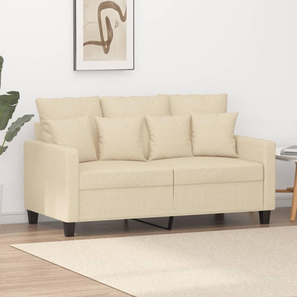 vidaXL 2-Sitzer-Sofa Creme 120 cm Stoff 359261 Bild 1