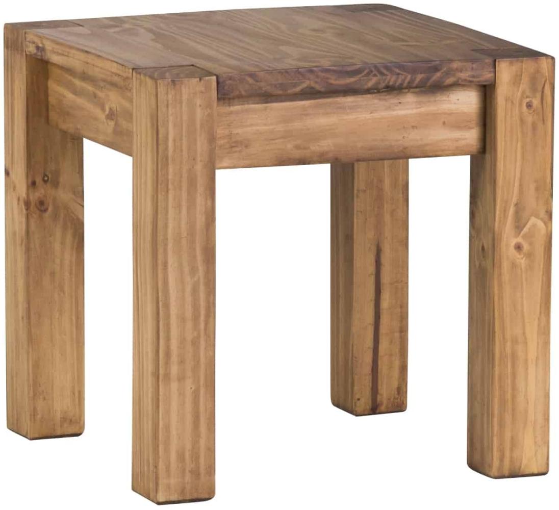 MiaMöbel Mexico Beistell-/ Couchtisch / Hocker Massivholz Pinie Landhaus Mexiko Möbel Mexikanisch Bild 1
