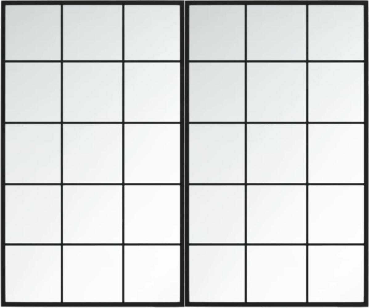 vidaXL Wandspiegel 2 Stk. Schwarz 100x60 cm Metall 3189035 Bild 1