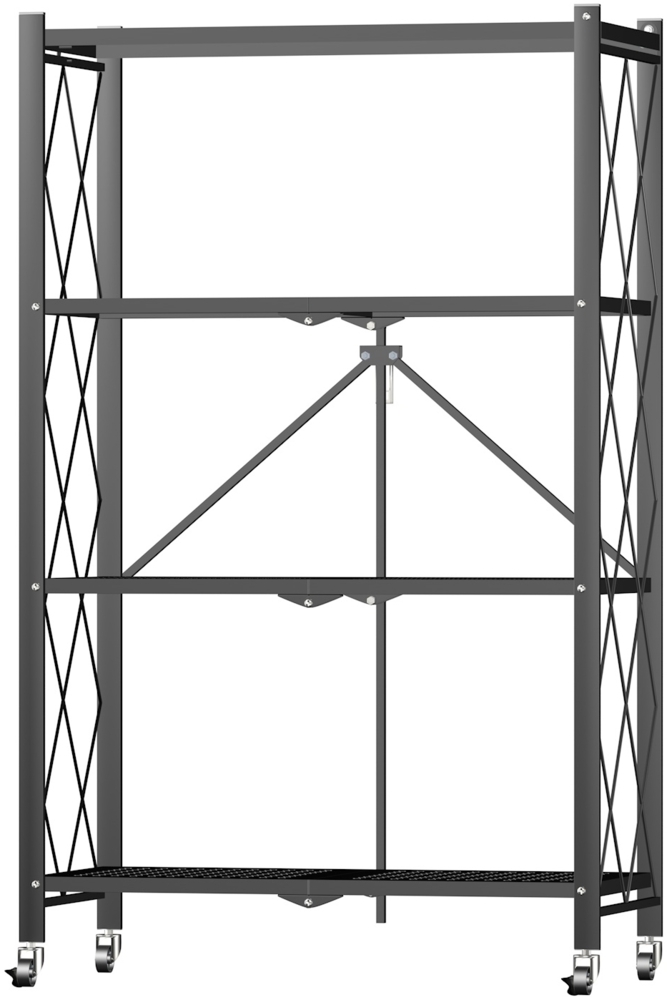 HOMEMIYN Klappgestell 4-ebenig, schwarz, 71 x 34 x 121.4cm Bild 1