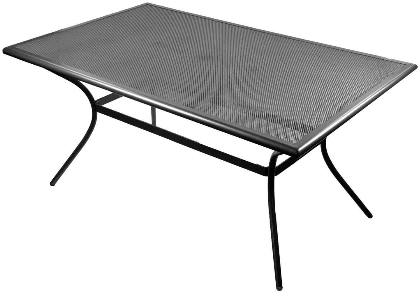 Streckmetall Gartentisch 150 x 90 cm Metalltisch Esstisch anthrazit Bild 1