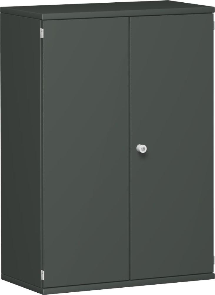 Flügeltürenschrank, 80x42x115cm, Graphit Bild 1