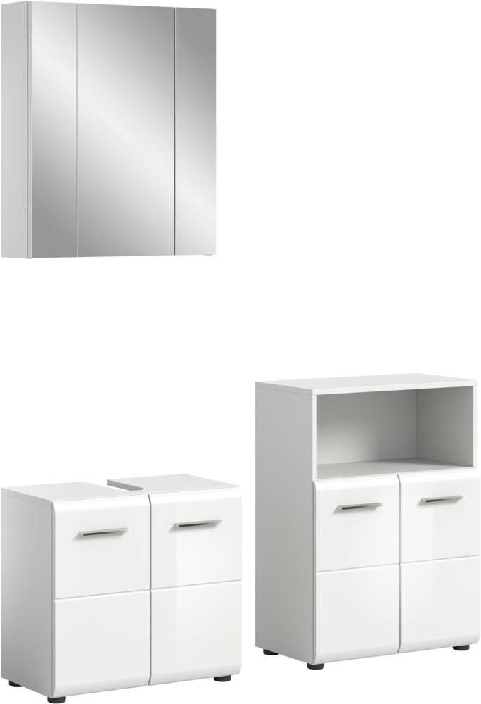 Badezimmerset Ice X - Weiß / Weiß Hochglanz Bild 1