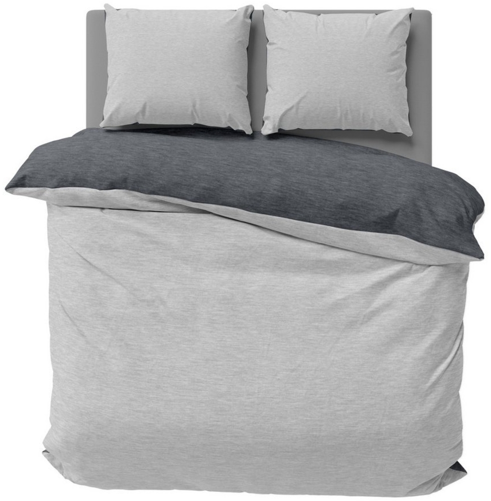 One Home Bettwäsche Wende Melange, Flanell, 3 teilig, meliert, Baumwolle kuschelig warm weich Biber Winter Bild 1