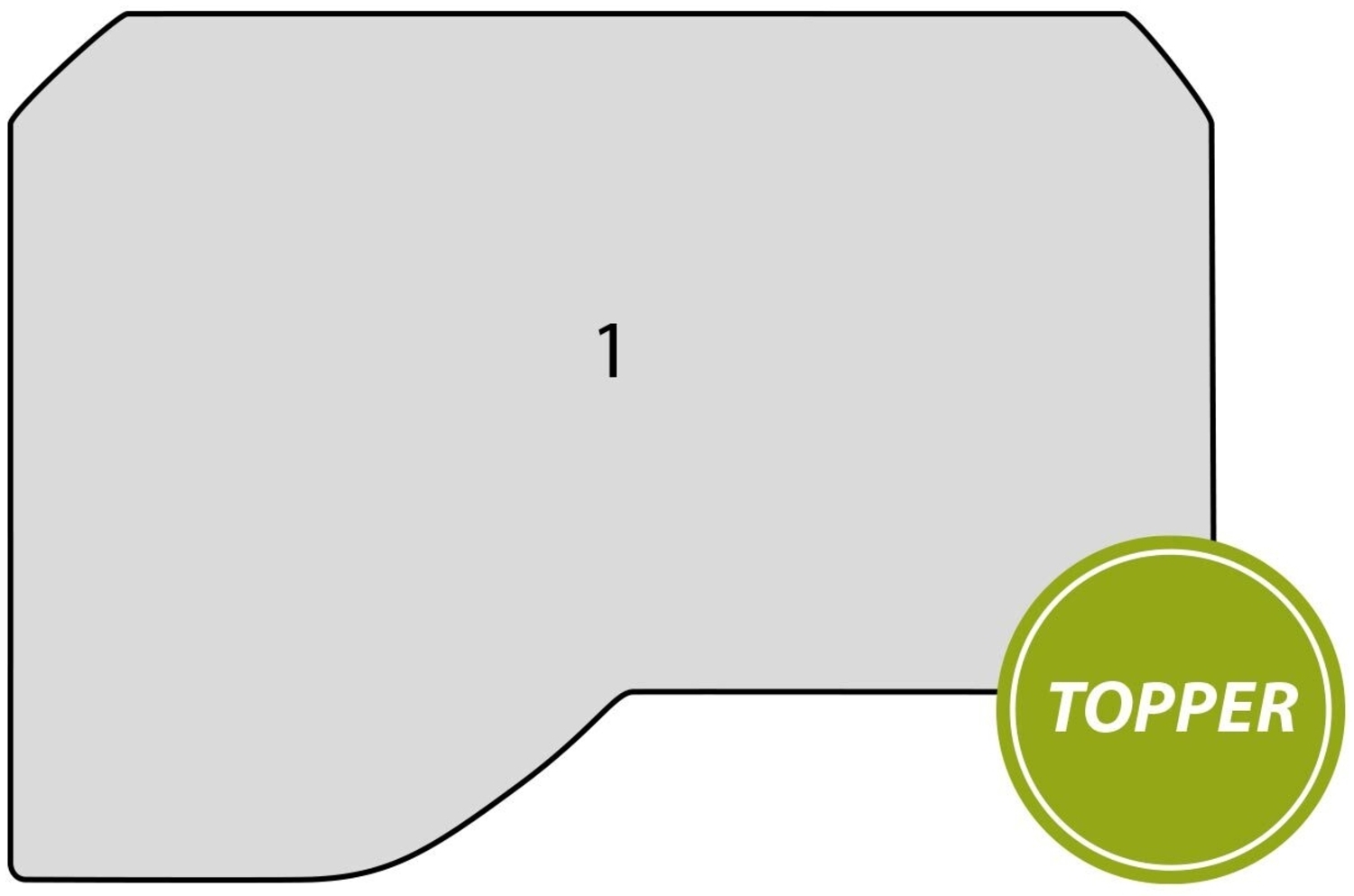 Traumschlaf Premium Gelschaum Topper für Pössl Summit 540|Topper einteilig Bild 1