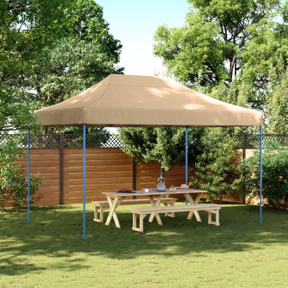 vidaXL Partyzelt Faltbar Pop-Up Beige 410x279x315 cm 4005007 Bild 1