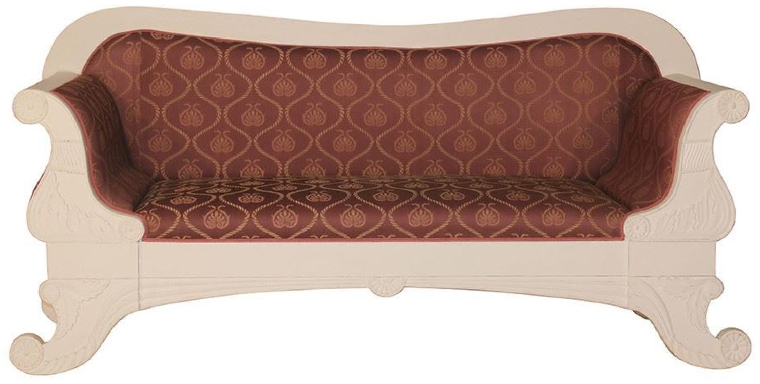 Biedermeier Sofa Salur 3-Sitzer "Rot-Gold" Bild 1