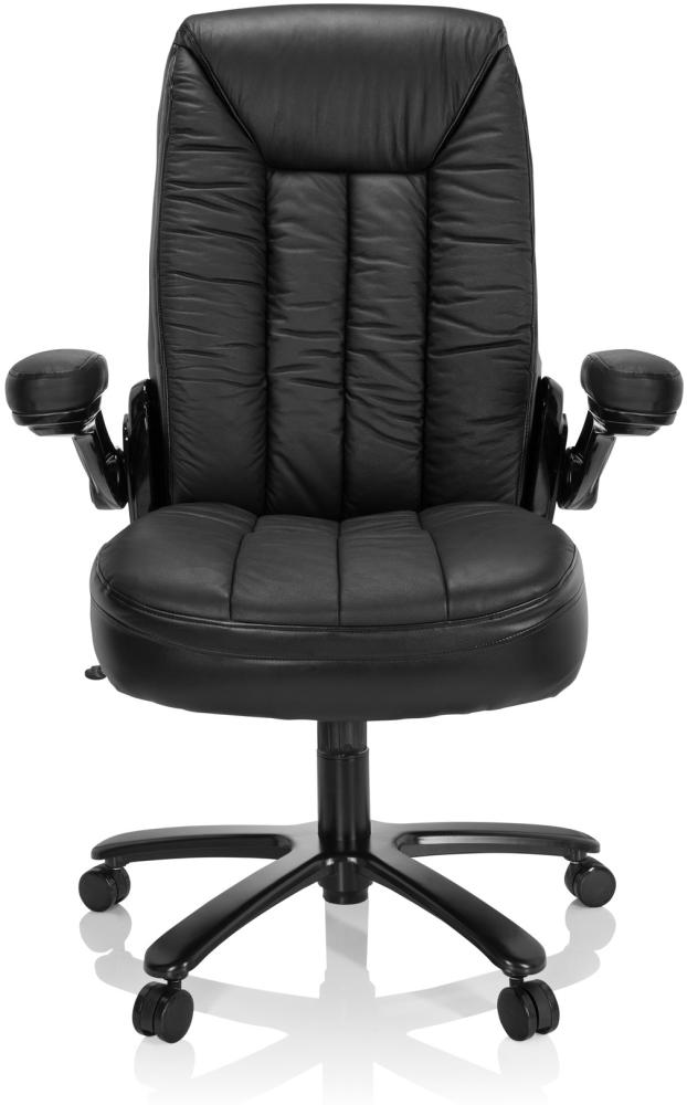 hjh OFFICE XXL Drehstuhl INSTRUCTOR III Leder Schwarz Bild 1