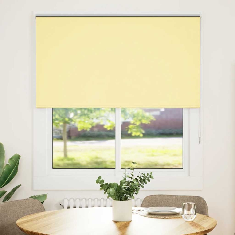 vidaXL Verdunkelungsrollo Gelb 140x175cm Stoffbreite 136,6cm Polyester 4012072 Bild 1